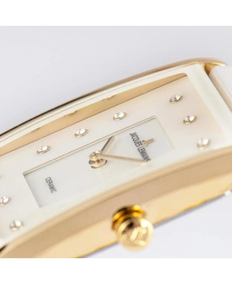 JACQUES LEMANS Mujer Reloj Analógico Cuarzo Informal Vestido Clásico Esfera Blanca Impermeable Foto 4 de 4