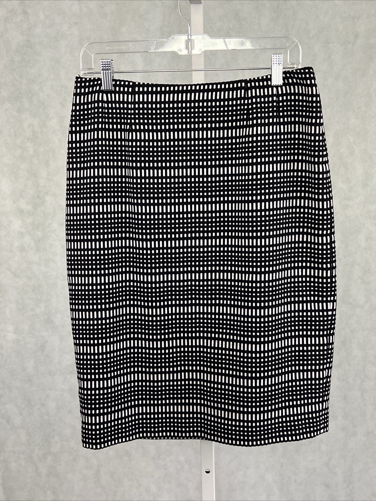 JONES STUDIO Womens Polyester Straight Pencil Skirt Geometric Black White Size 8