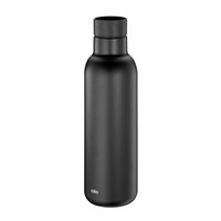 Cilio Deluxe Thermoflasche, Edelstahl, 0,45 L, Ø 7 X 23 Cm, Schwarz