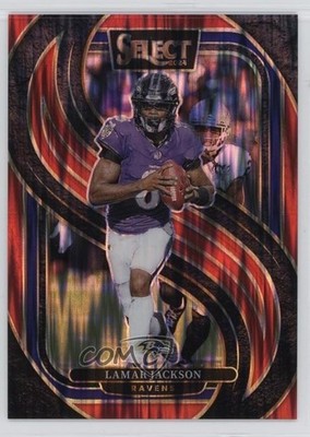 2024 Panini Select Premier Level Red Shock Prizm 65/249 Lamar Jackson #121 04uh