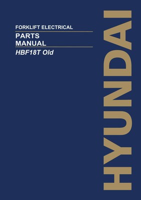 Hyundai HBF18T Old Forklift Electrical Parts Catalog Manual