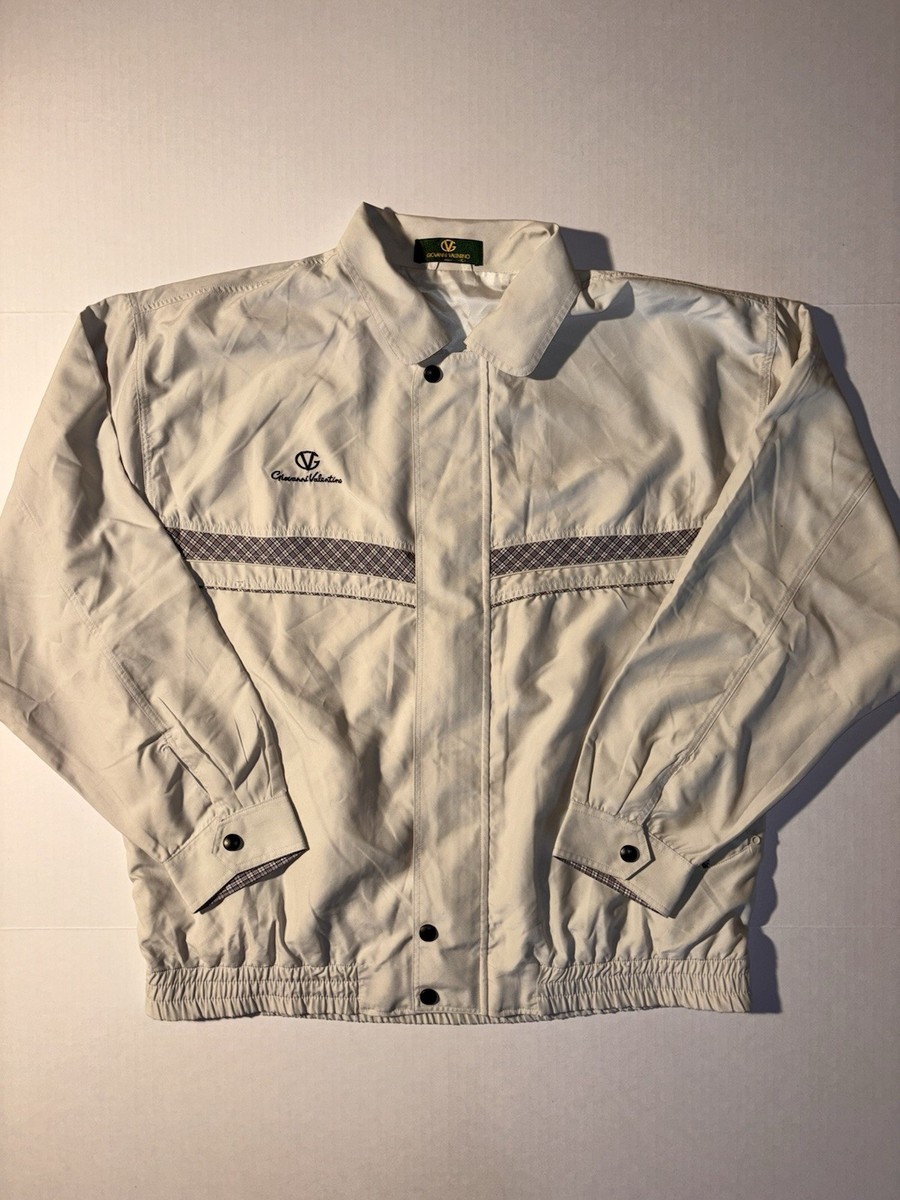Vtg Giovanni Valentino 90s Designer Full Zip Windbreaker