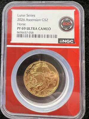 2026 Lunar Series Ascension G$2 Horse NGC PF69 Ultra Cameo - 1/20 Oz - Free S/H