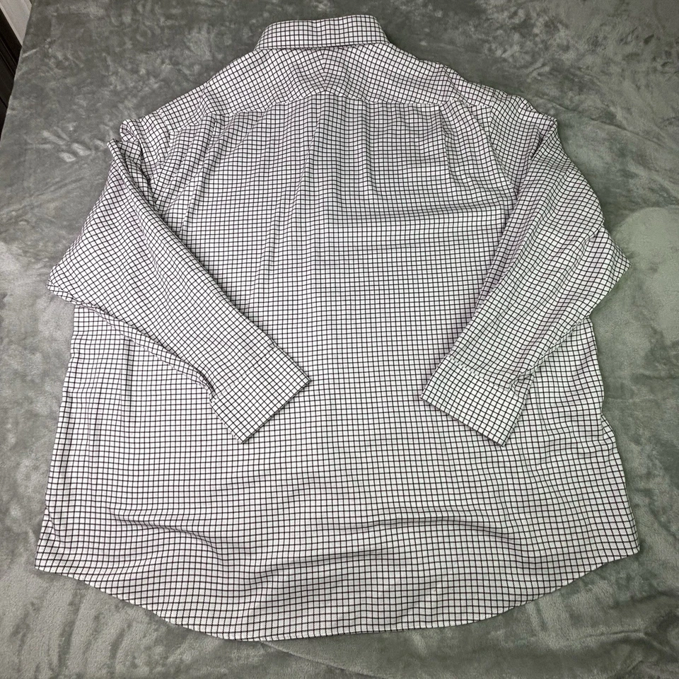 Charles Tyrwhitt Shirt Mens 20/37 White Red Plaid Button Up Dress Classic Fit - Image 3 of 4