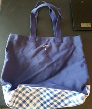 Bath  Body Works Mother's Day 2023 VIP Gingham TOTE BAG ONLY Spring Navy Blue