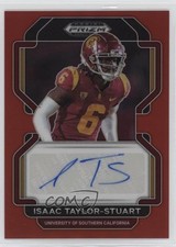 2023 Panini Prizm Draft Picks 2022 Update Red /199 Isaac Taylor-Stuart Auto q3o
