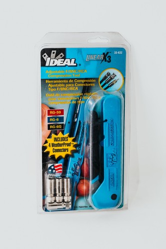 IDEAL 33-632 LinearX3 Compression Tool (Adjustable for F/BNC/RCA)