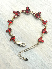 Red Crystal Minnie Mouse Bracelet.
