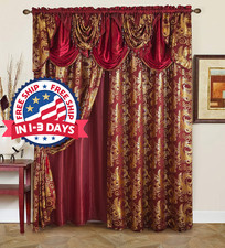 Cortinas Borgo a Para Sala Elegantes Con Cenefas De Paneles 110"x84" Modernas US