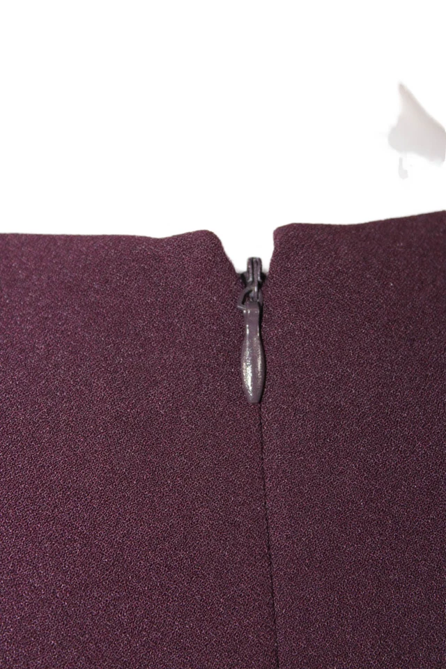 Vestido recto para mujer Tahari púrpura sin mangas cuello redondo cremallera corto talla 10 Foto 4 de 4