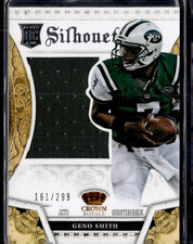 2013 Panini Crown Royale #11 Geno Smith Rookie Silhouette Jersey /299 Jets (50K)