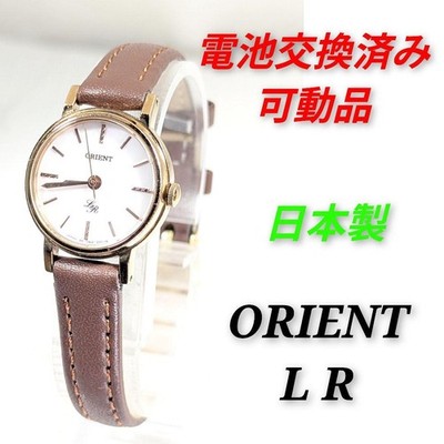 Orient Lisblank J65239 40CS Quartz Wristwatch Stainless Steel Gold Dial