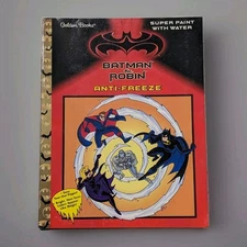 Vintage 1990s Batman & Robin Anti-Freeze Super Paint With Water Activity Book