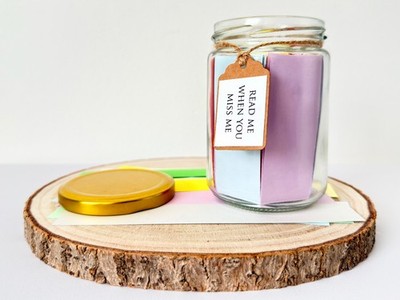 Read Me When You Miss Me Glas | Ferngeschenk für Freund, Partner und Familie