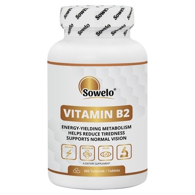 Vitamin B2 Riboflavin 40 mg Tabletten   Hochdosiert & Hochwertig   Sowelo