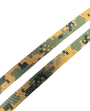 .75" Nylon Webbing Digital Woodlands Camo 17337 Two Side Pattern 10 Yds USA
