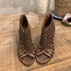 Authentic Givenchy Woven Brown Leather Heel Sandals Size 36 6.5US GORGEOUS  — photo 2