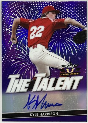 2020 Leaf Valiant - The Talent Kyle Harrison #TT-KH1 Purple Prismatic /25