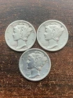1943 p/d/s mercury silver dime,s very fine coins . pluse a surprise