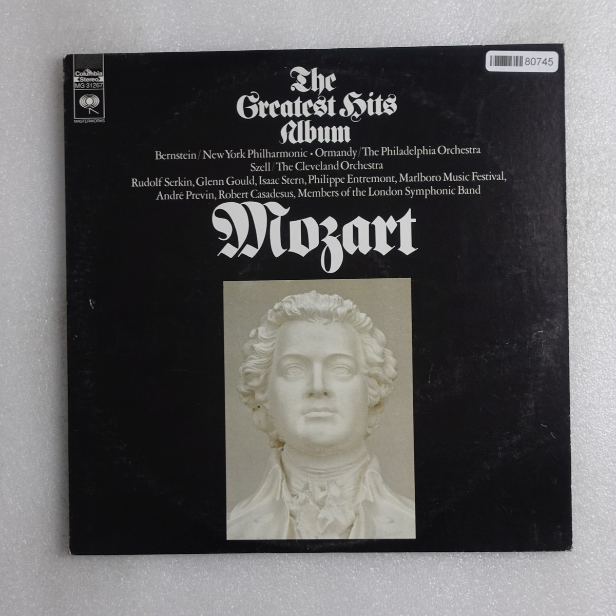 Wolfgang Amadeus Mozart The Greatest Hits Album LP Vinyl Album