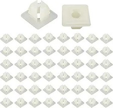 Universal Nylon License Plate Screw Inserts and Bracket Clips, F Color: 50 PCS