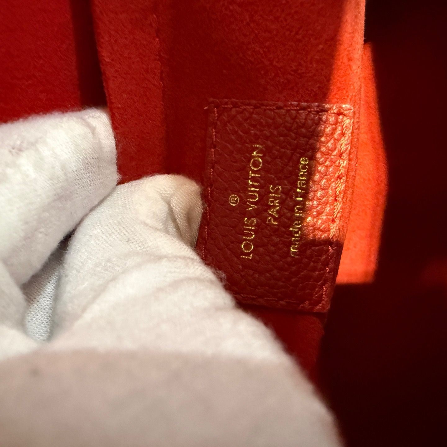 Louis Vuitton Saint Sulpice Red Monogram Empreinte Leather Crossbody Bag Gold HW — image 7