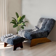 MAXYOYO Lounge Chair with Ottoman,Adjustable Backrest Chair with Footrest Set