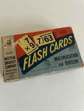 Vintage 1957 Flash Cards Multiplication And Division Milton Bradley