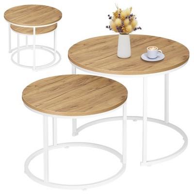 Zweier-Set Tische, weiß, Galen Small Craft