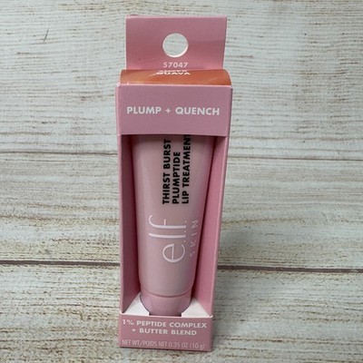 e.l.f. SKIN Thirst Burst Lip Treatment Plump & Quench Peptide Sheer Guava .35 oz