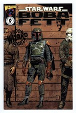 Star Wars Boba Fett Wizard 1/2 #1 Bradstreet Gold Variant FN 6.0 1997