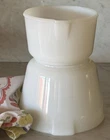 Vintage 1940s Ronson Milk Glass Foodmatic Mixing Bowls w/ Square Spouts