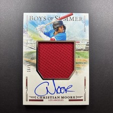 2025 Panini Boys of Summer - Christian Moore /99 Auto Jumbo Material Signatures