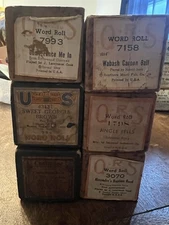 Player Piano Roll Lot "Don't Fence Me In", Wabash cannonball,  Jingle Bells"