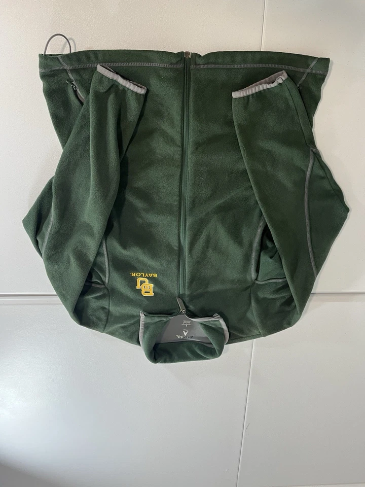 Baylor University Women’s Full Sweater Zip Up Size Large Green Long Sleeve - Image 2 of 4