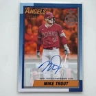 Mike Trout ON CARD Autograph Topps 2025 Update Series 1990 90AU-MT #13/25