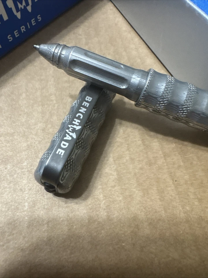 Bolígrafo de acero Damasco 1100-14 hecho en banco nuevo en caja Foto 3 de 4