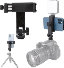 Universal Cell Phone Tripod Mount Adapter, 360° Rotating Holder for DSLR