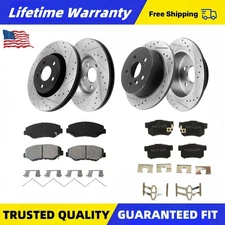 Front Rear Brake Rotors and Brake Pads Kit for Honda Civic 2013-2015 Acura ILX