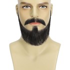 Realistic Handmade Fake Mustache with Human Hair - Full Beard Style for Cosplay