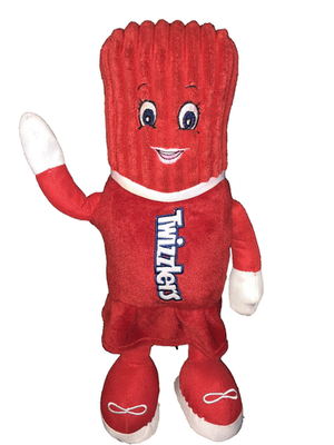 【激レア】Twizzlers マスコットフィギュア 約20センチ 1994 Petting Zoo TWIZZLER BENDABLE posable Plush Doll STRAWBERRY