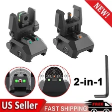 NEW!! Back Flip Up Sight Front and Rear Tactical Sights  For Mount 20mm Rails