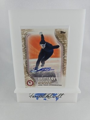 Brittany Bowe  2018 Topps US Winter Olympics #US-37 Autographs Gold 16/25 Auto