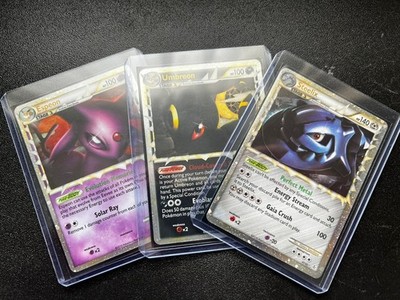 Pokémon Undaunted Umbreon Prime, Espeon Prime & Steelix Prime RAW 3 Card Set 