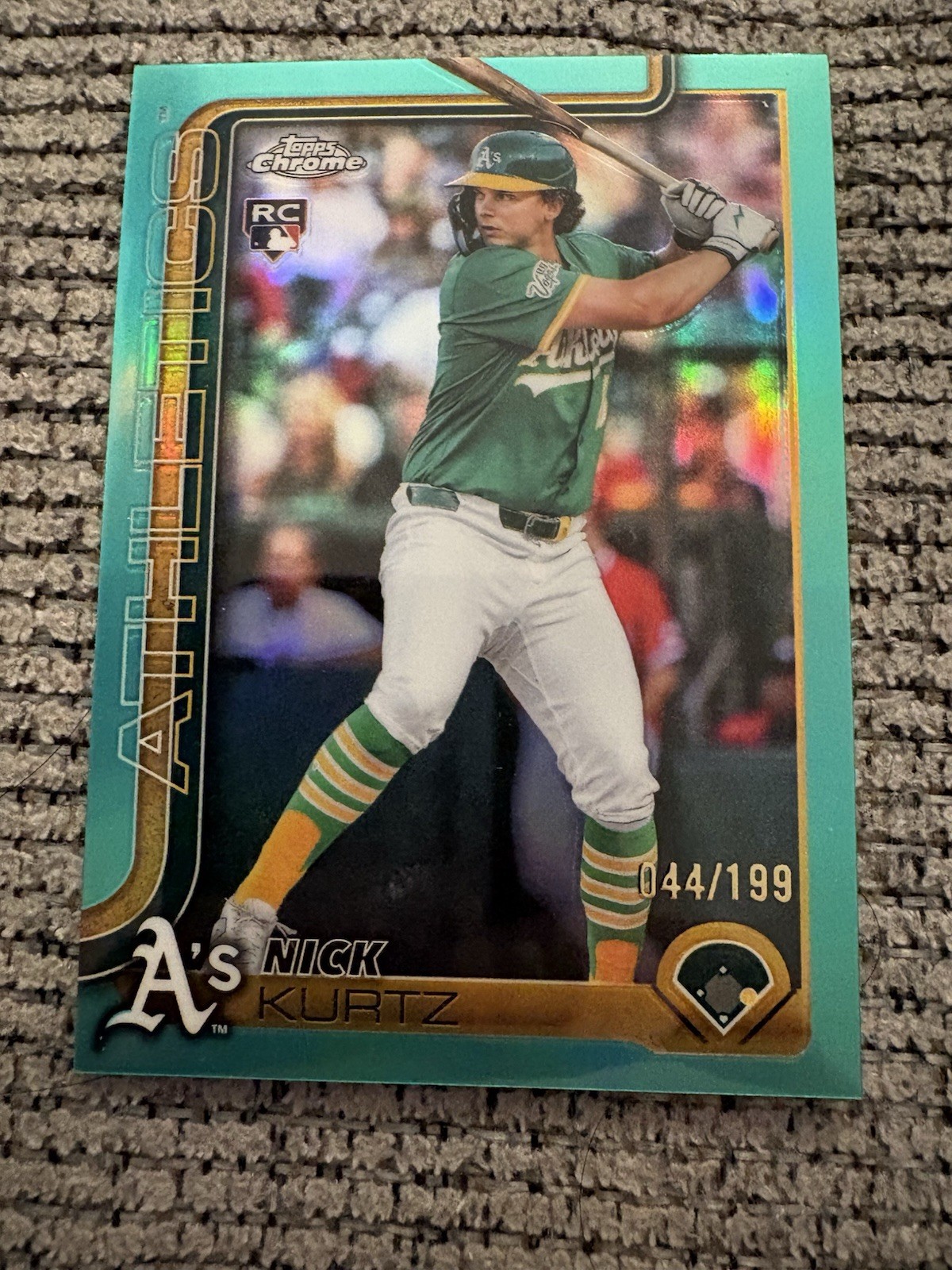 2025 Topps Chrome Update Series Nick Kurtz Aqua Refractor 154/199 (RC) #USC-178 