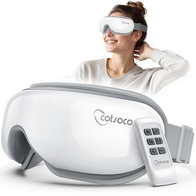 Cotsoco Eye Massager Heat Remote And Compression Adjustable Foldable Sleep Mask