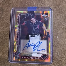 2025 Topps Chrome ADRIAN DEL CASTILLO (AU,RC) GoldLava Auto #'d/85 DBacks #RA-AD