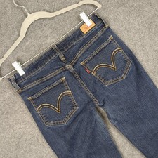 Levi's Womens Skinny Jeans Dark Wash Blue Cotton Blend Size 26x28