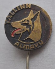 1970s USSR Russia Estonia Service Dog ALMAVU DOSAAF Pin