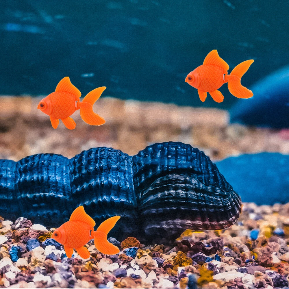 10PCS Plastic Tropical Fish Figures Fish Tanks Simulation Small Goldfish